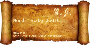 Muránszky Judit névjegykártya